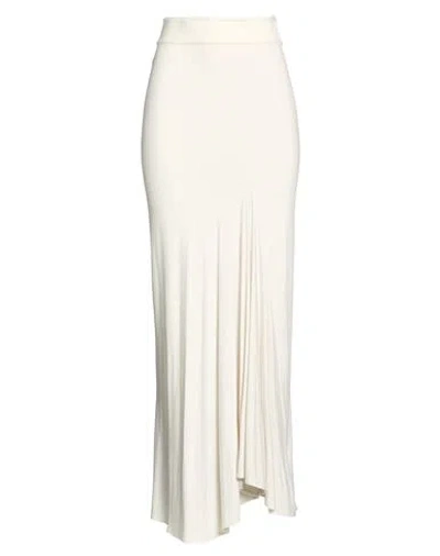 Gentryportofino Woman Maxi Skirt Off White Size 10 Viscose, Wool, Elastane