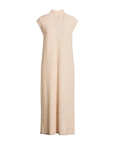 Gentryportofino Woman Midi Dress Beige Size 8 Alpaca Wool, Mohair Wool, Viscose, Polyamide, Polyeste In Neutral