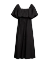 Gentryportofino Woman Midi Dress Black Size 10 Cotton