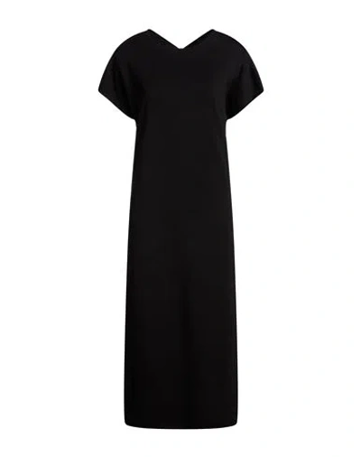 Gentryportofino Woman Midi Dress Black Size 10 Silk, Cotton