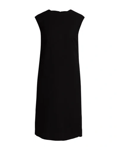Gentryportofino Woman Midi Dress Black Size 6 Viscose, Wool