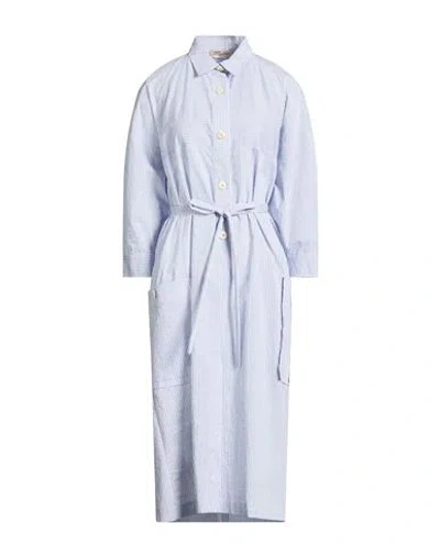Gentryportofino Woman Midi Dress Blue Size 6 Cotton, Polyamide