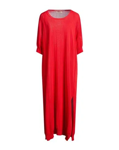 Gentryportofino Woman Midi Dress Red Size 8 Viscose, Cotton