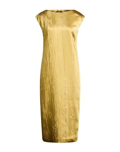 Gentryportofino Woman Midi Dress Sage Green Size 6 Polyester