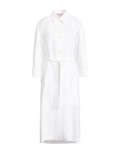 Gentryportofino Woman Midi Dress White Size 12 Cotton