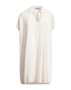 Gentryportofino Woman Mini Dress Beige Size 10 Cotton, Cashmere