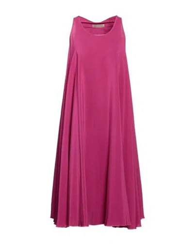 Gentryportofino Woman Mini Dress Fuchsia Size 10 Silk In Pink