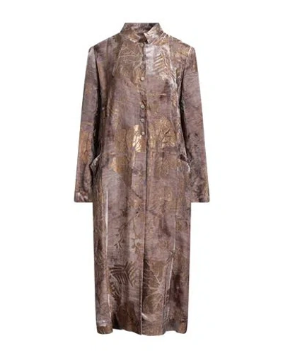 Gentryportofino Woman Overcoat & Trench Coat Taupe Size 8 Viscose, Silk In Gray