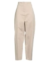 Gentryportofino Woman Pants Beige Size 12 Cotton, Elastane In Neutral