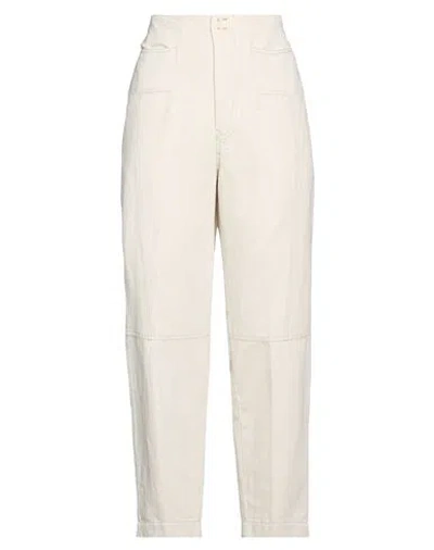 Gentryportofino Woman Pants Beige Size 12 Cotton, Linen In Neutral