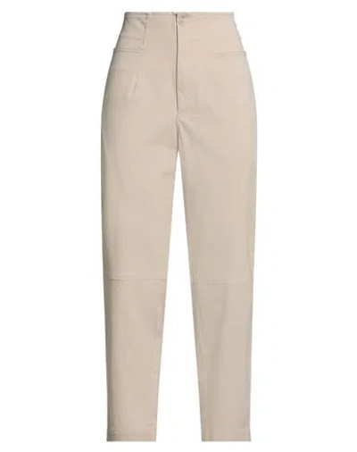 Gentryportofino Woman Pants Beige Size 4 Cotton, Elastane In Neutral
