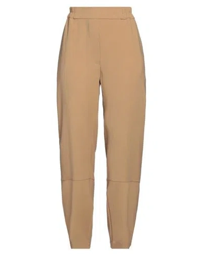 Gentryportofino Woman Pants Beige Size 8 Viscose, Virgin Wool