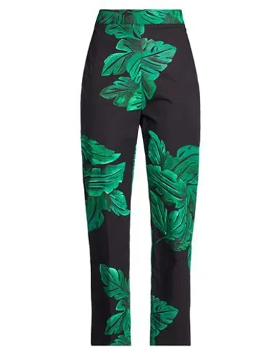Gentryportofino Woman Pants Black Size 12 Cotton In Multi