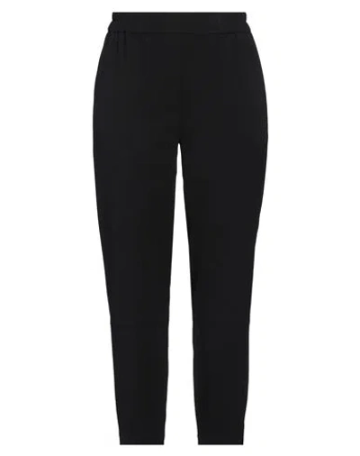 GENTRYPORTOFINO GENTRYPORTOFINO WOMAN PANTS BLACK SIZE 14 VISCOSE, VIRGIN WOOL