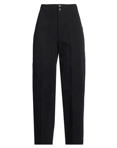 Gentryportofino Woman Pants Black Size 16 Cotton, Linen