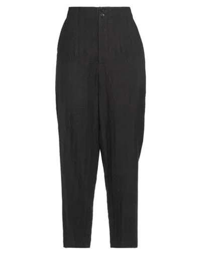 Gentryportofino Woman Pants Charcoal Size 6 Virgin Wool In Black