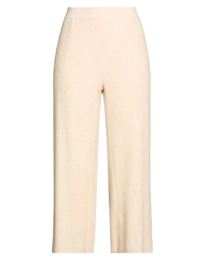 Gentryportofino Woman Pants Cream Size 10 Virgin Wool, Alpaca Wool, Mohair Wool, Polyamide, Viscose In White