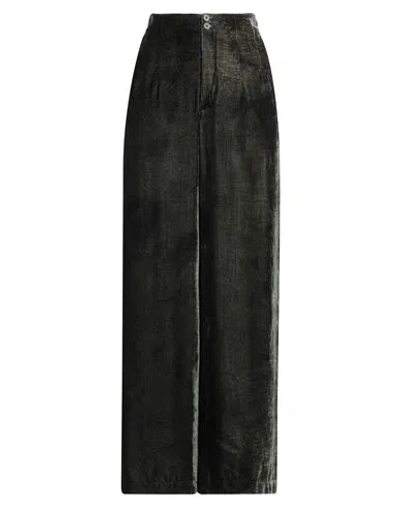 Gentryportofino Woman Pants Dark Green Size 14 Viscose, Silk In Black