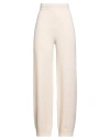Gentryportofino Woman Pants Ivory Size 10 Cashmere In Neutral