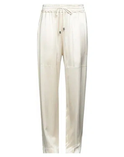 Gentryportofino Woman Pants Ivory Size 12 Viscose, Wool In White