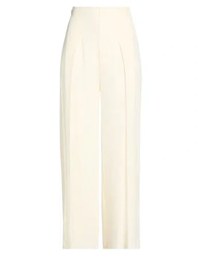 Gentryportofino Woman Pants Ivory Size 14 Silk In White