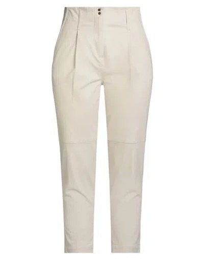 Gentryportofino Woman Pants Ivory Size 16 Cotton, Elastane In Neutral