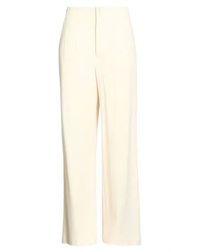 Gentryportofino Woman Pants Ivory Size 8 Viscose, Wool In Neutral