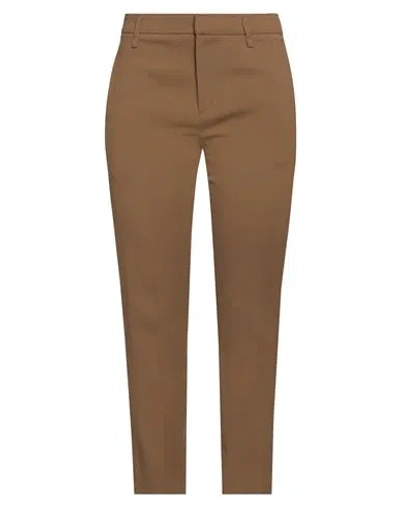 Gentryportofino Woman Pants Khaki Size 8 Viscose, Virgin Wool In Beige