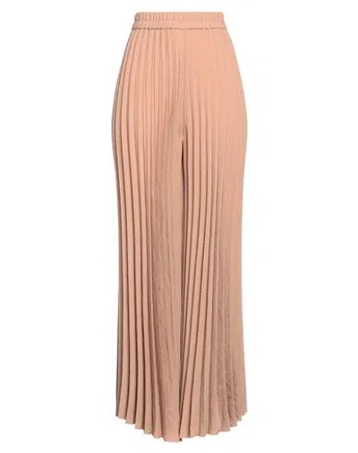 Gentryportofino Woman Pants Light Brown Size 10 Modal, Polyester In Beige