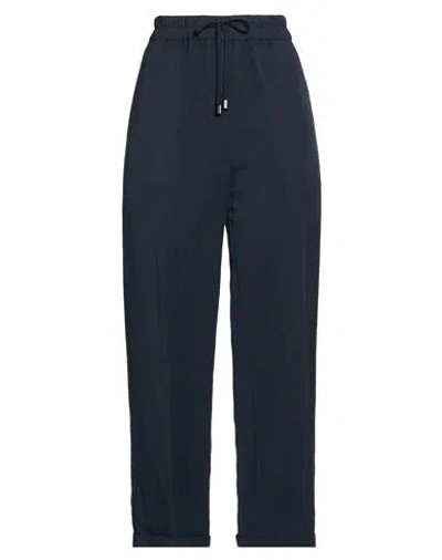 Gentryportofino Woman Pants Midnight Blue Size 6 Tencel, Linen