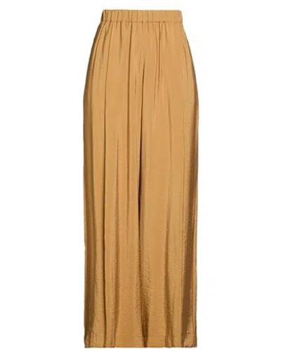 Gentryportofino Woman Pants Mustard Size 12 Modal, Polyester In Brown