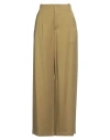Gentryportofino Woman Pants Mustard Size 6 Viscose, Cupro In Nude