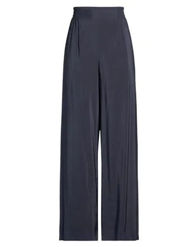 Gentryportofino Woman Pants Navy Size 10 Modal, Polyester In Blue
