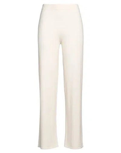 Gentryportofino Woman Pants Off White Size 8 Virgin Wool, Cashmere