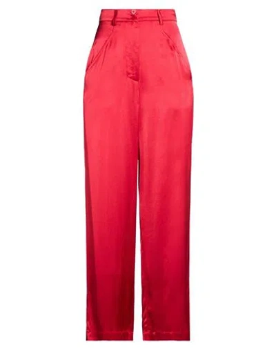Gentryportofino Woman Pants Red Size 6 Viscose, Wool