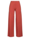 Gentryportofino Woman Pants Rust Size 8 Virgin Wool, Cashmere In Red