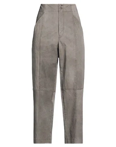 Gentryportofino Woman Pants Taupe Size 6 Cotton, Elastane In Gray
