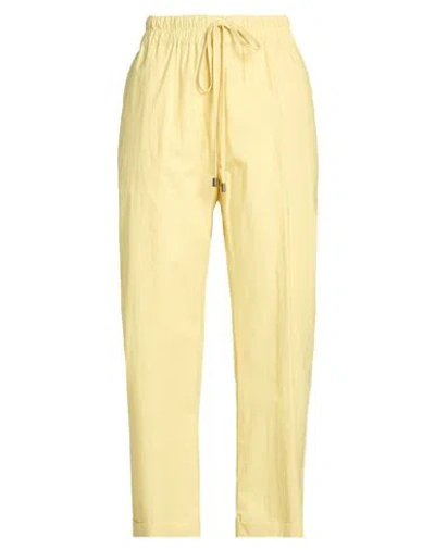 Gentryportofino Woman Pants Yellow Size 6 Cotton