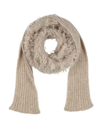 Gentryportofino Woman Scarf Beige Size - Mohair Wool, Polyester, Virgin Wool