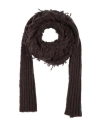 Gentryportofino Woman Scarf Chocolate Brown Size - Mohair Wool, Polyester, Virgin Wool