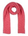 Gentryportofino Woman Scarf Coral Size - Alpaca Wool, Wool, Polyamide In Red