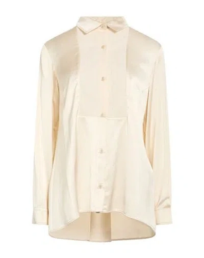 Gentryportofino Woman Shirt Cream Size 10 Viscose, Wool, Polyamide In White