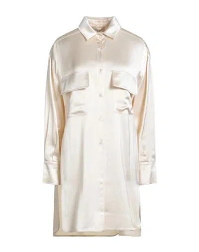Gentryportofino Woman Shirt Cream Size 8 Viscose, Wool In Neutral