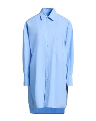 Gentryportofino Woman Shirt Light Blue Size 12 Cotton