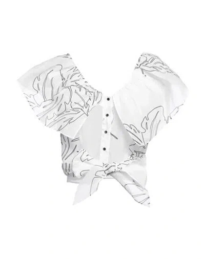 Gentryportofino Woman Shirt White Size 10 Cotton