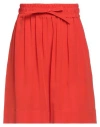 Gentryportofino Woman Shorts & Bermuda Shorts Orange Size 10 Silk In Orange