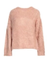 Gentryportofino Woman Sweater Antique Rose Size 10 Mohair Wool, Polyester, Virgin Wool In Pink