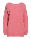 Gentryportofino Woman Sweater Antique Rose Size 12 Virgin Wool, Polyamide In Pink