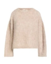 Gentryportofino Woman Sweater Beige Size 10 Mohair Wool, Polyester, Virgin Wool