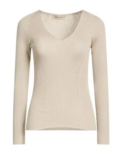 Gentryportofino Woman Sweater Beige Size 10 Silk, Cotton In Neutral